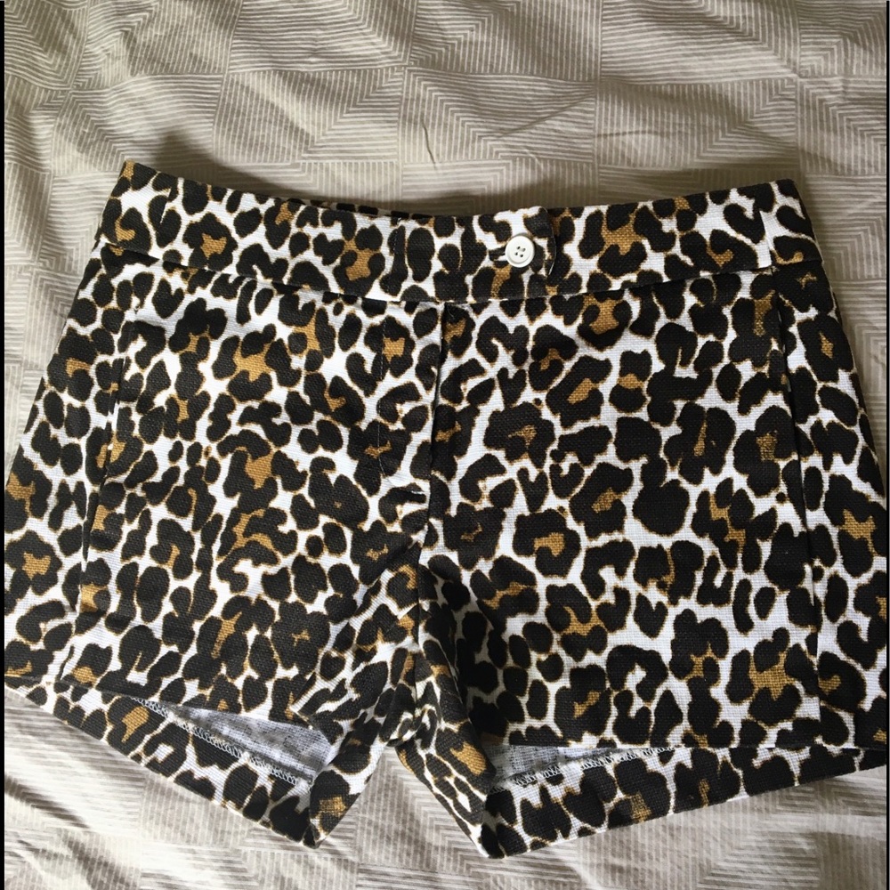 Wild but dressy animal print shorts.